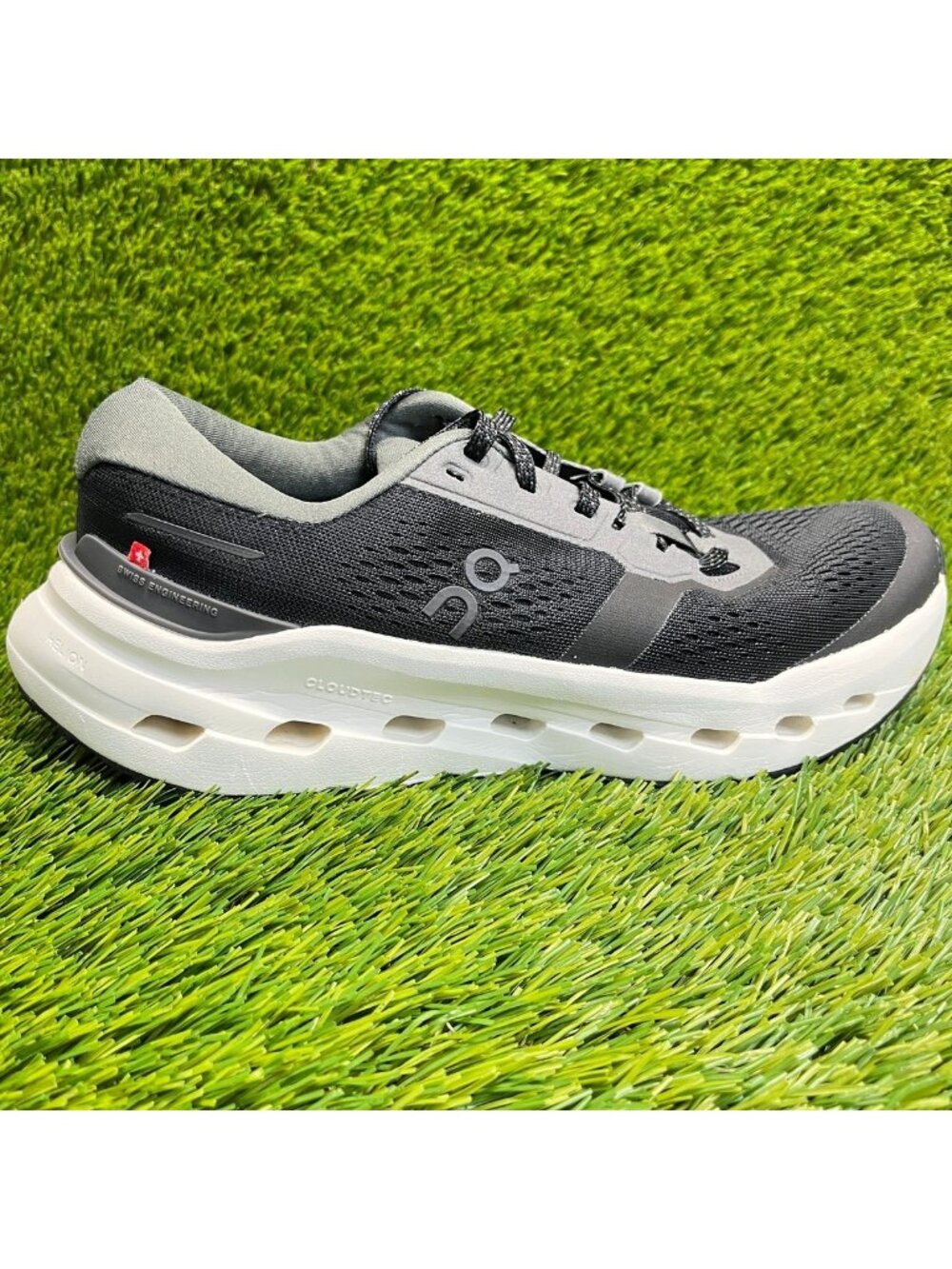On Cloudrunner 3 Womens Size 9 Blcak Gray White Athletic Running Shoes Sneakers